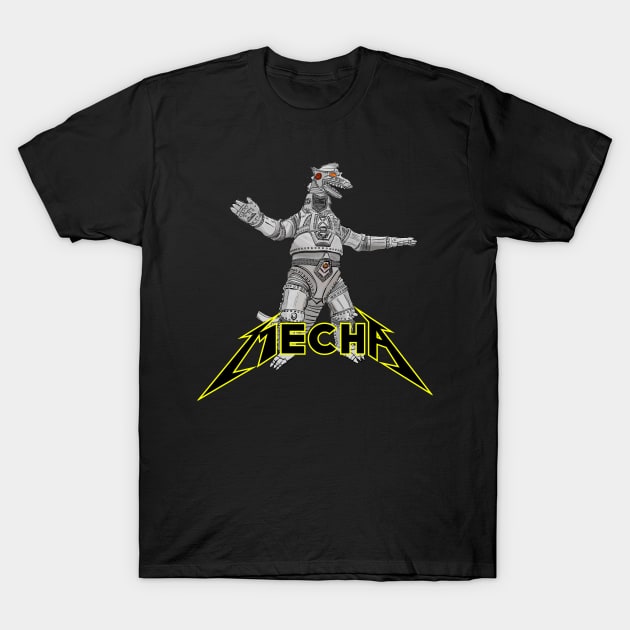 Heavy Metal Mechagodzilla T-Shirt by Turbo Mecha Giant Dino